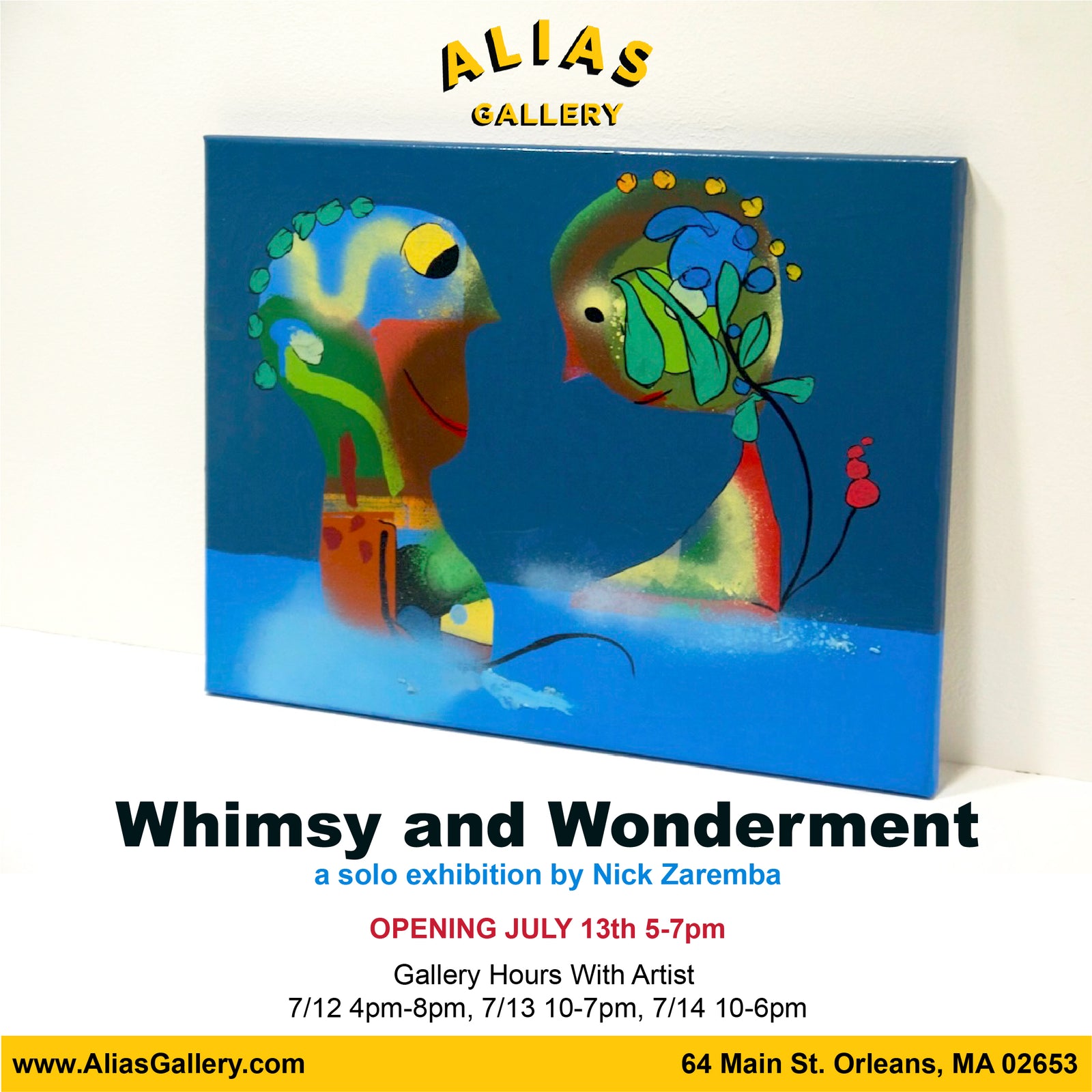 Nick Zaremba: "Whimsy and Wonderment" Summer Solo Exhibit, Cape Cod, MA