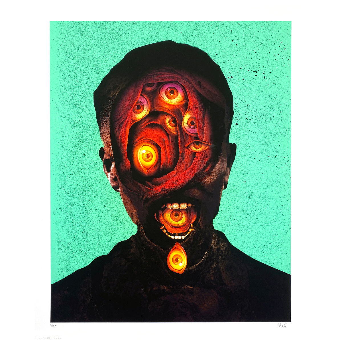 Alex Eckman-Lawn &quot;All Eyes&quot; - Hand-Embellished Edition of 10 - 14 x 17&quot;