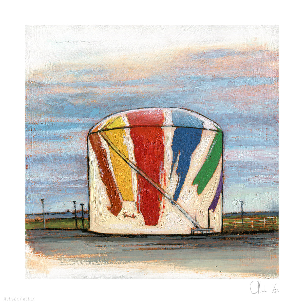 Andrew Houle &quot;Gas Tank / After Corita&quot; - Archival Print, Limited Edition of 25 - 12 x 12&quot;