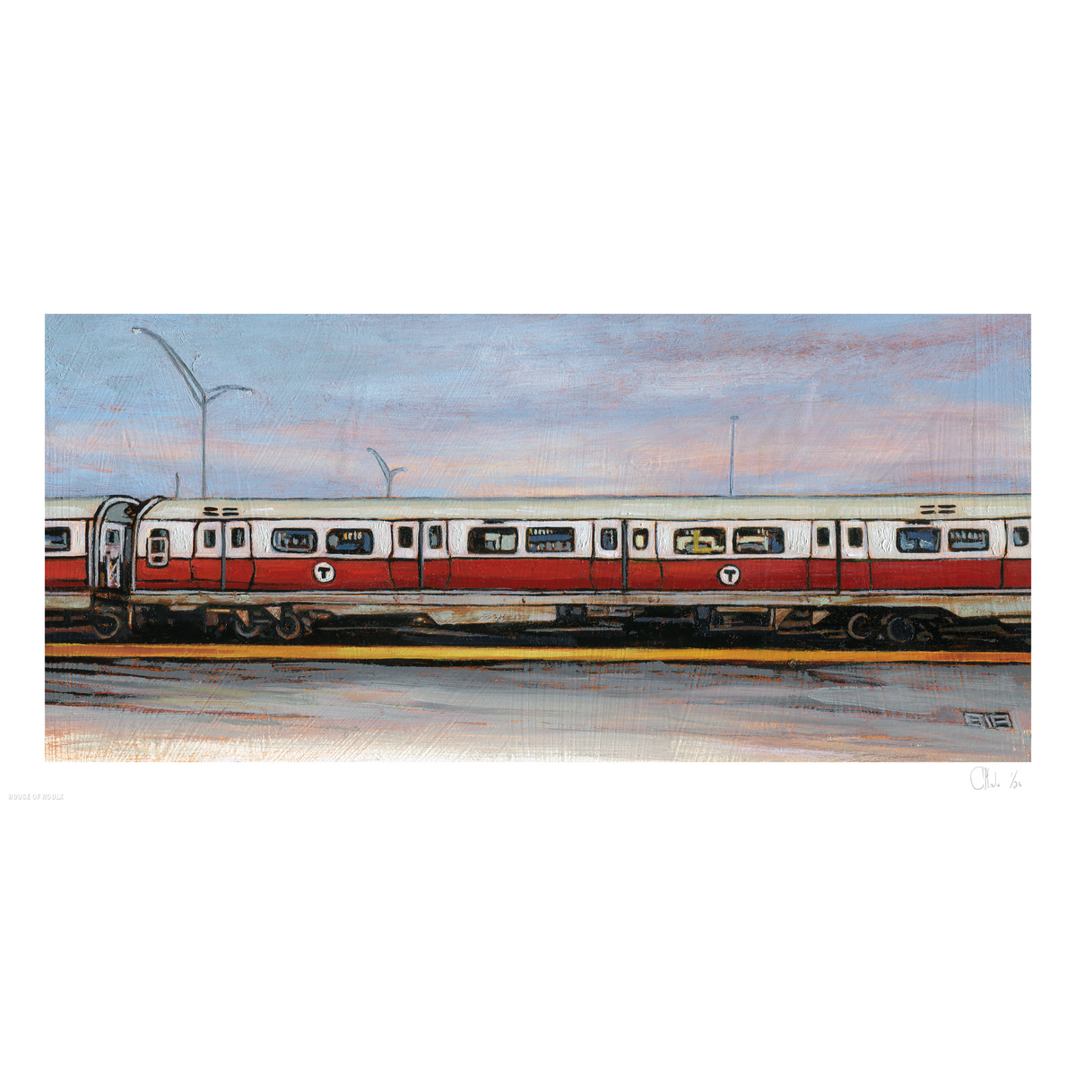 Andrew Houle &quot;The Red Line&quot; - Archival Print, Limited Edition of 25 - 12 x 24&quot;