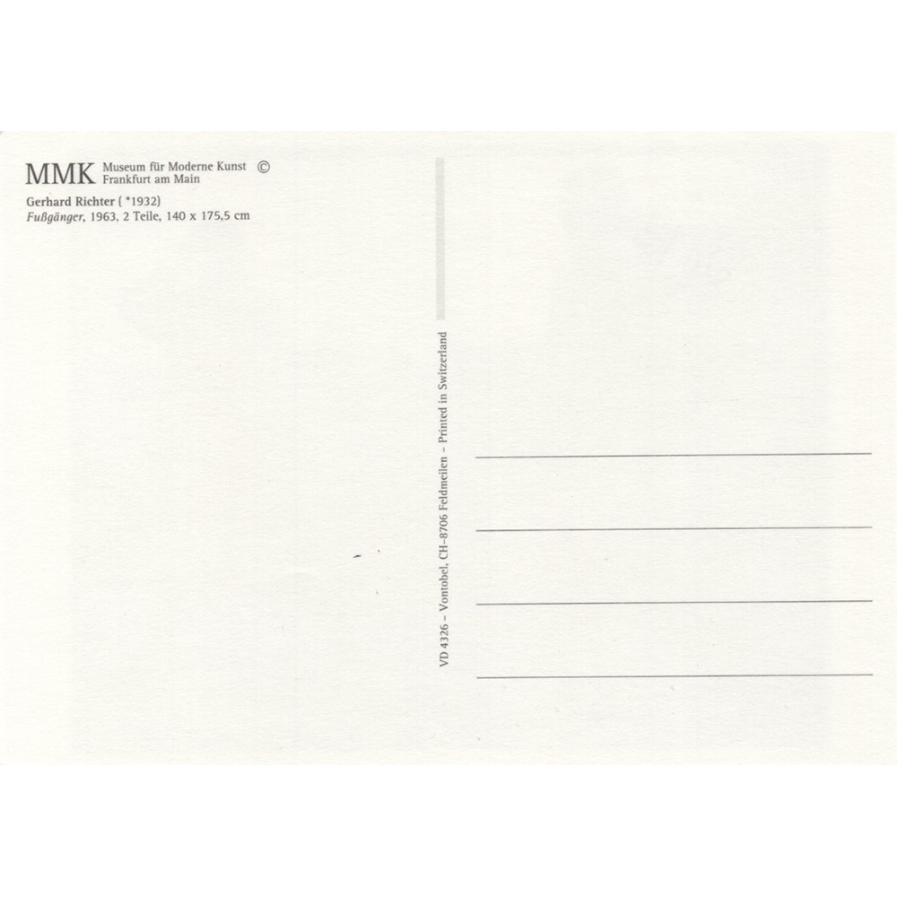 Gerhard Richter - Signed &#39;Fußgänger&#39; Postcard