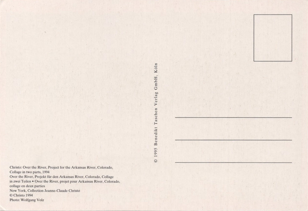 Christo - Signed &#39;Over the River, Colorado&#39; Postcard