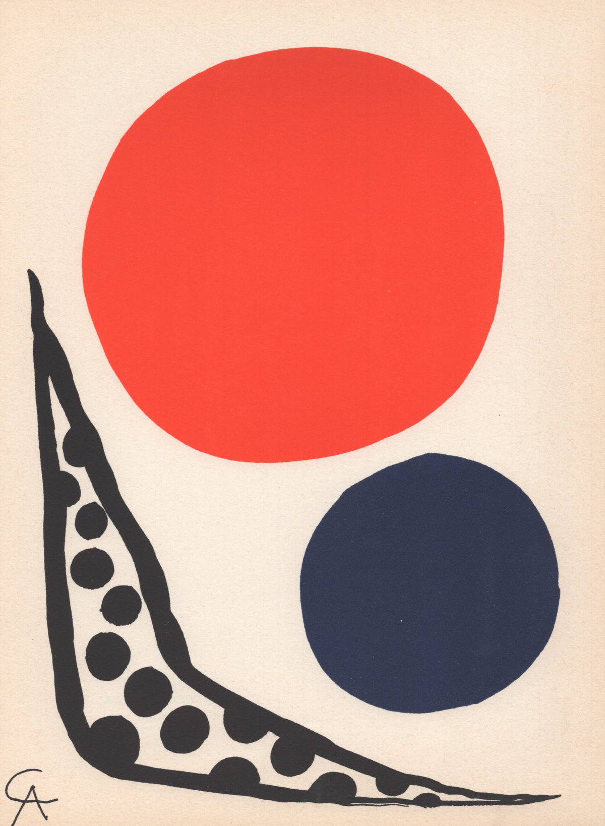 Alexander Calder - &quot;Composition&quot; - Mourlot Press 1964 Lithograph - 7.5 x 10&quot;