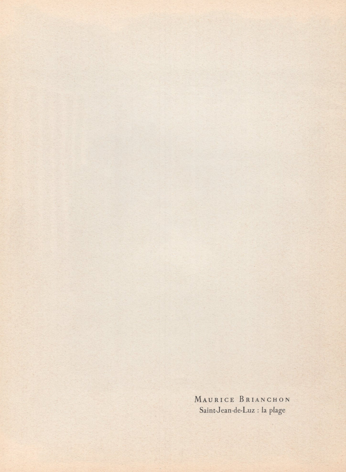Maurice Brianchon - &quot;Saint-Jean-de-Luz : La plage&quot; - Mourlot Press 1964 Lithograph - 7.5 x 10&quot;