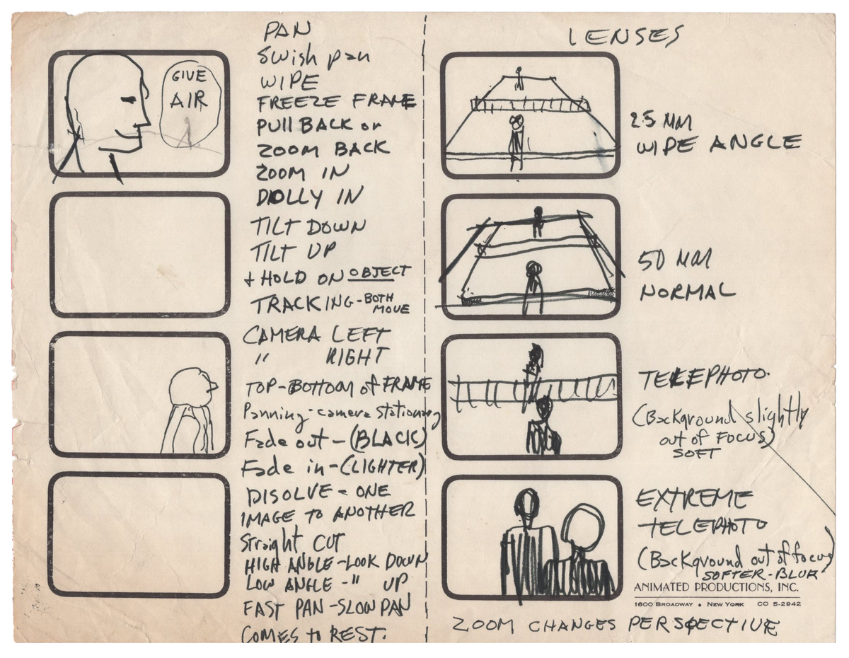 Shel Silverstein - Original Hand-Drawn Story Board