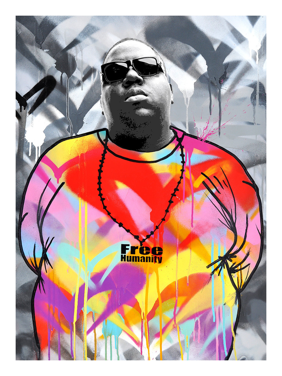 Free Humanity &quot;Notorious B.I.G.&quot; - 2 x Vinyl Stickers