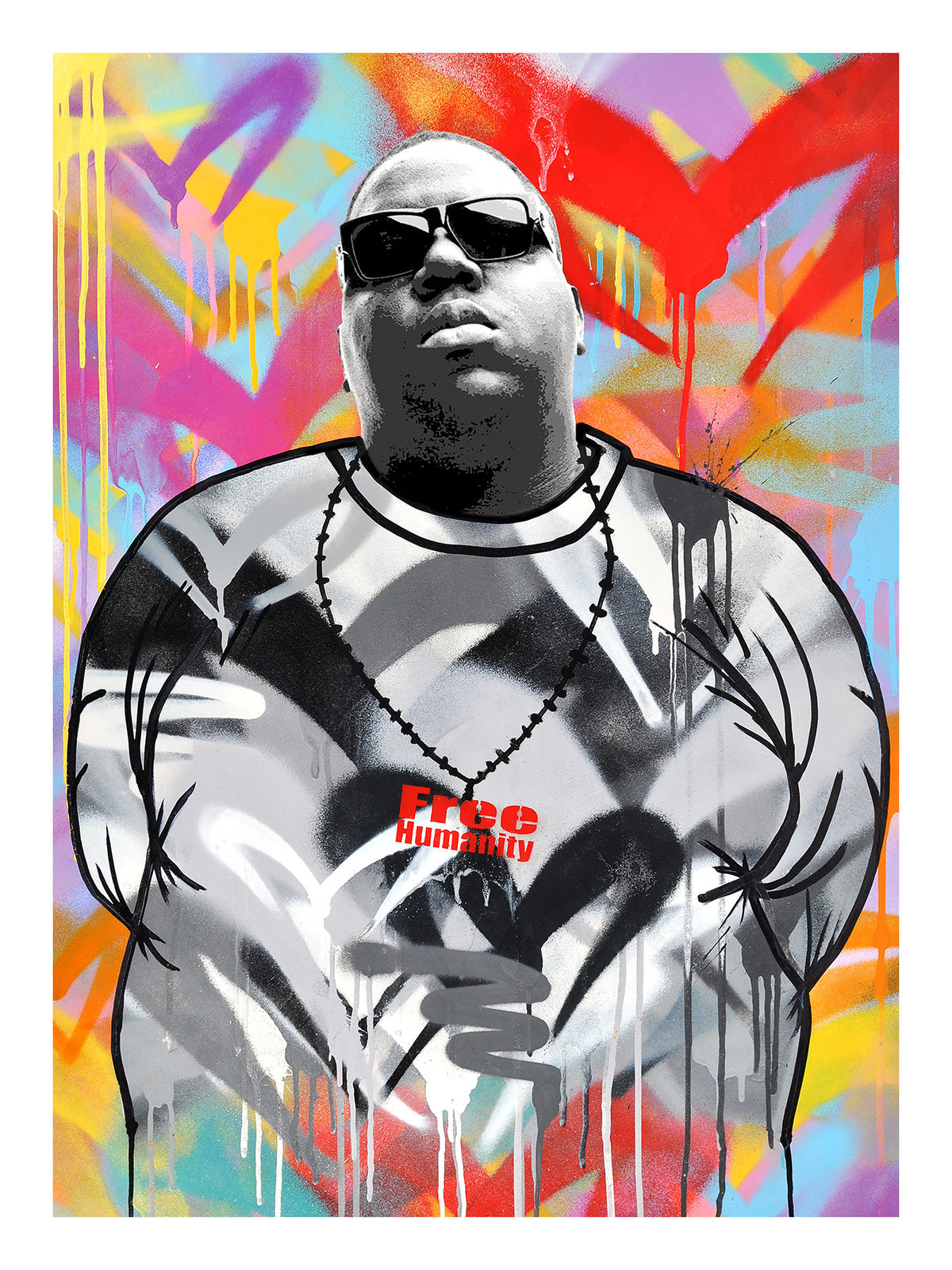 Free Humanity &quot;Notorious B.I.G.&quot; - 2 x Vinyl Stickers