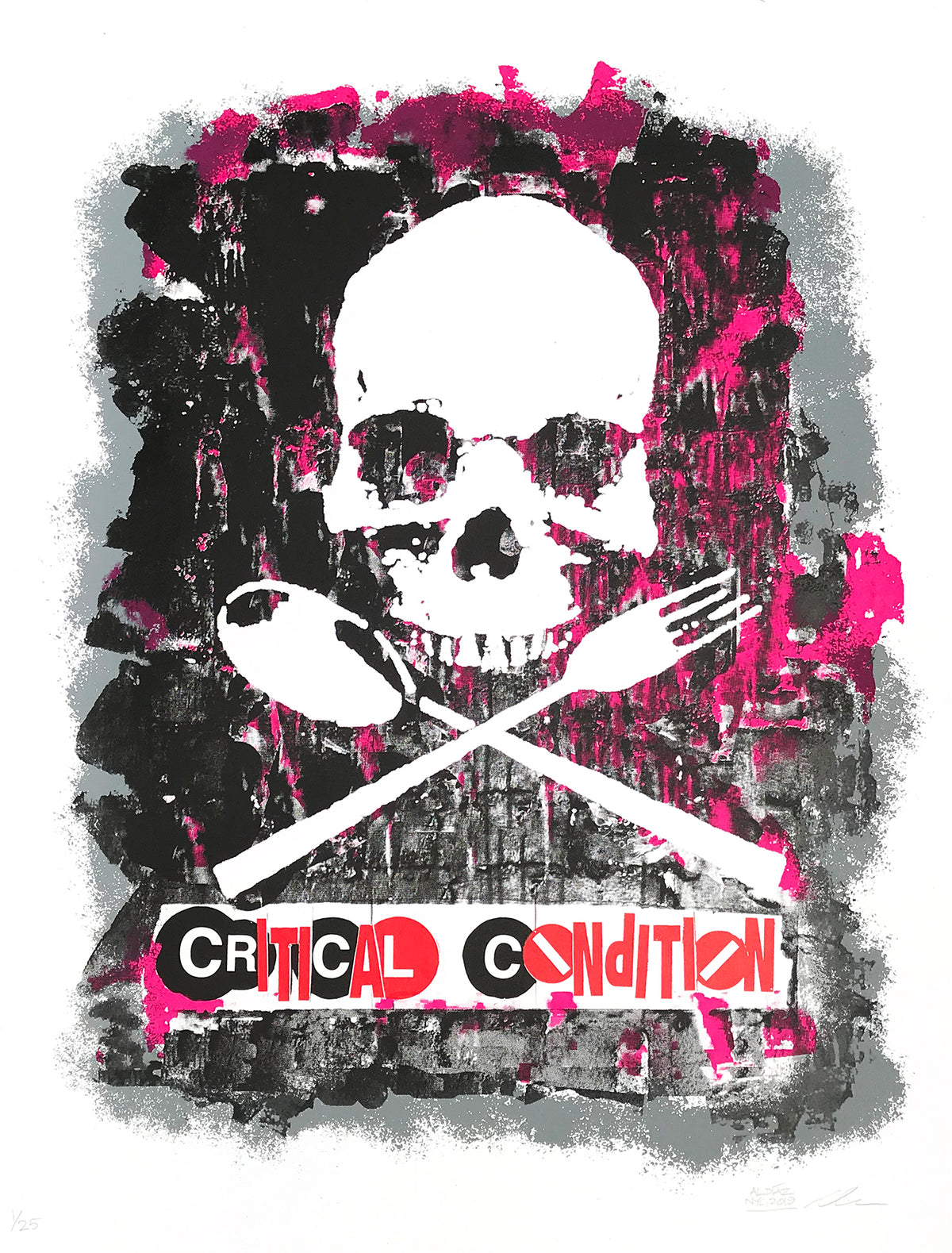Al Diaz and Dave Navarro &quot;Critical Condition&quot; - 4 Color Screen Print, Limited Edition of 25 - 19 x 25&quot;