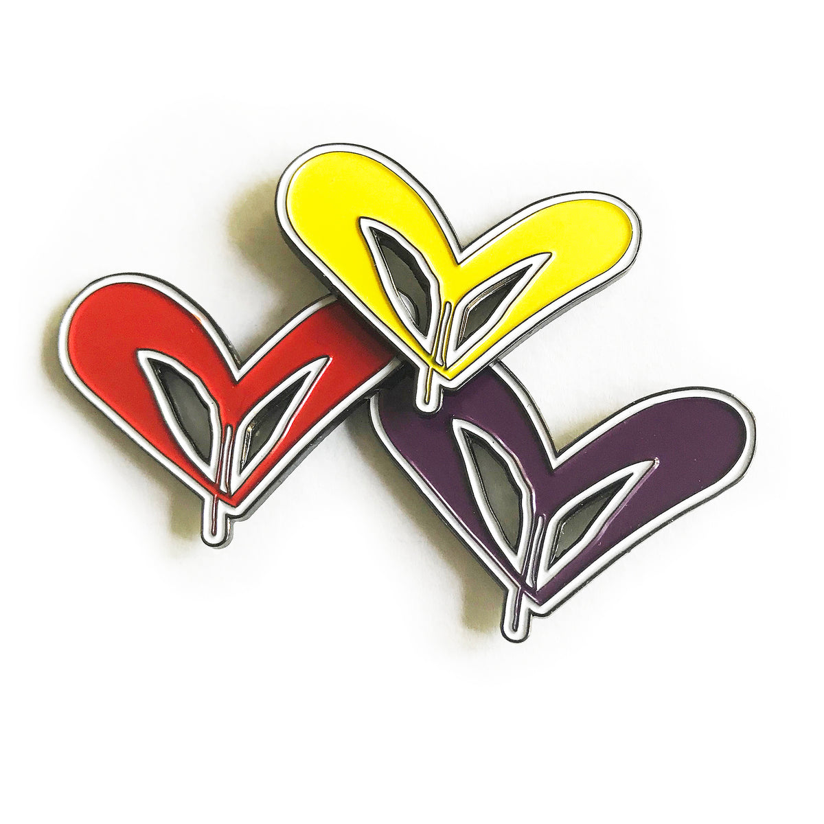 Free Humanity &quot;FH Signature Style (Red, Yellow Purple)&quot; - 1.5&quot; Enamel Pins, 3 Piece Set - Limited Edition of 100