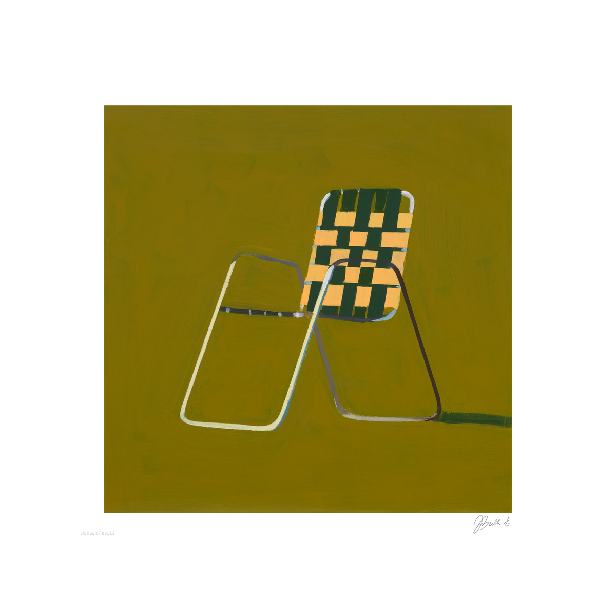 Jessica Brilli &quot;Green Lawn Chair&quot; - Archival Print, Limited Edition of 20 - 12 x 12&quot;