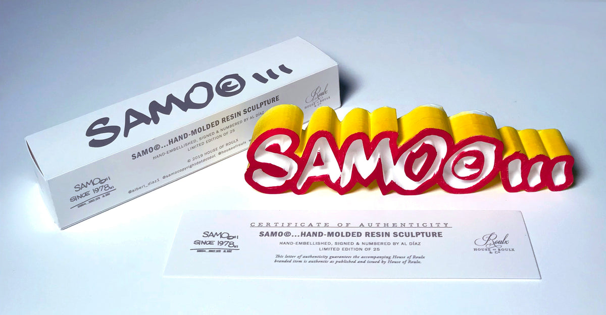 Al Diaz &quot;SAMO©…&quot; - Hand-Molded Resin Sculpture - 6 x 1.5&quot;
