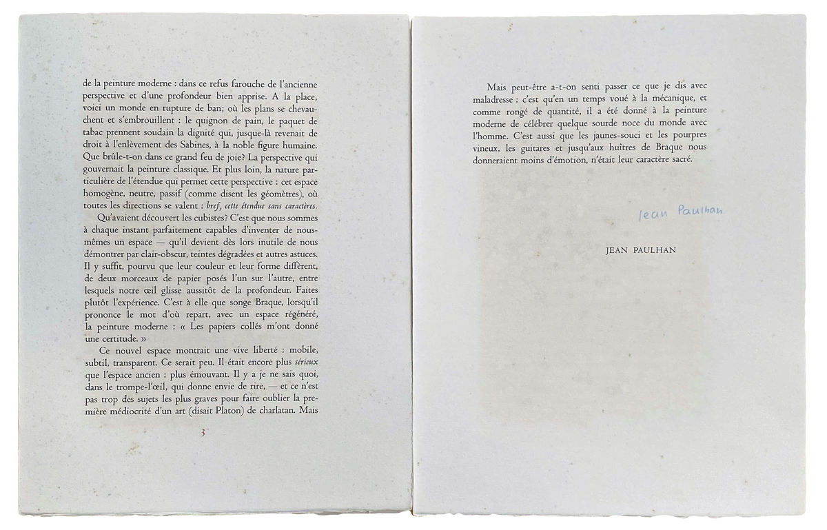 Georges Braque - &quot;Nature Morte Aux Huitres&quot; - Signed 1950 Robert Rey Print - 18.3 x 14.3&quot;