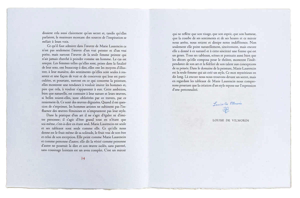 Marie Laurencin - &quot;Portrait de Femme en Rouge&quot; - Signed 1950 Robert Rey Print with Décomposition Proofs - 18.3 x 14.3&quot;