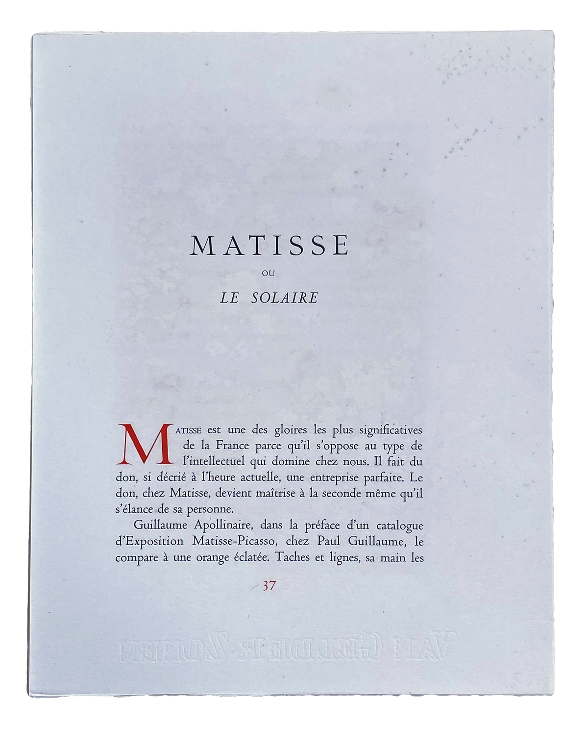 Henri Matisse - &quot;Nature Morte Au Magnolia&quot; - Signed 1950 Robert Rey Print - 18.3 x 14.3&quot;