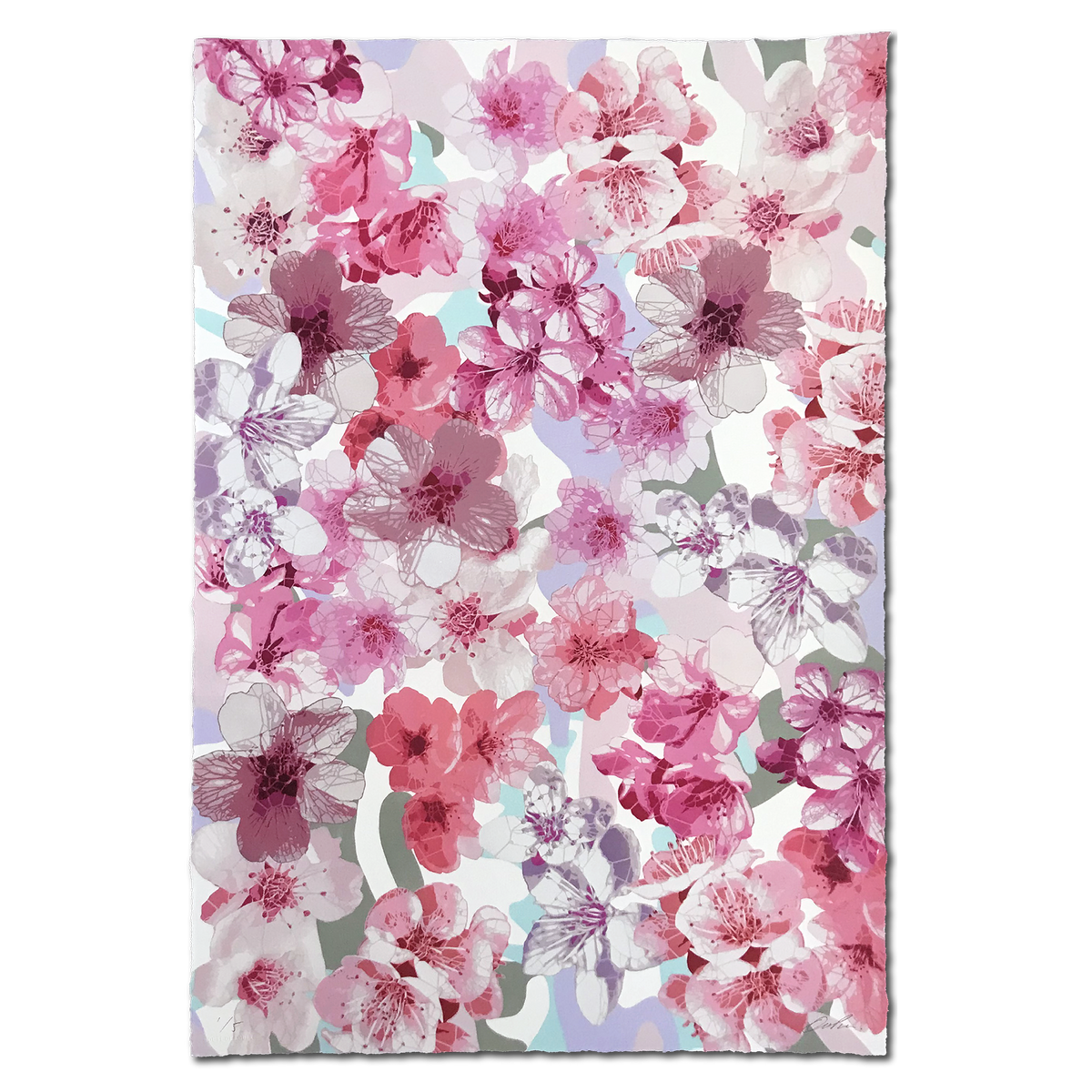 Campbell La Pun &quot;Sakura Hanami&quot; - Hand-Embellished Edition of 5 - 17.5 x 25.5&quot;