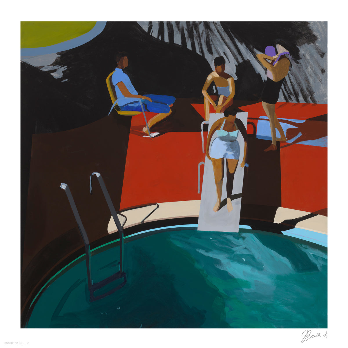 Jessica Brilli &quot;Pool From Above&quot; - Archival Print, Limited Edition of 20 - 17 x 17&quot;