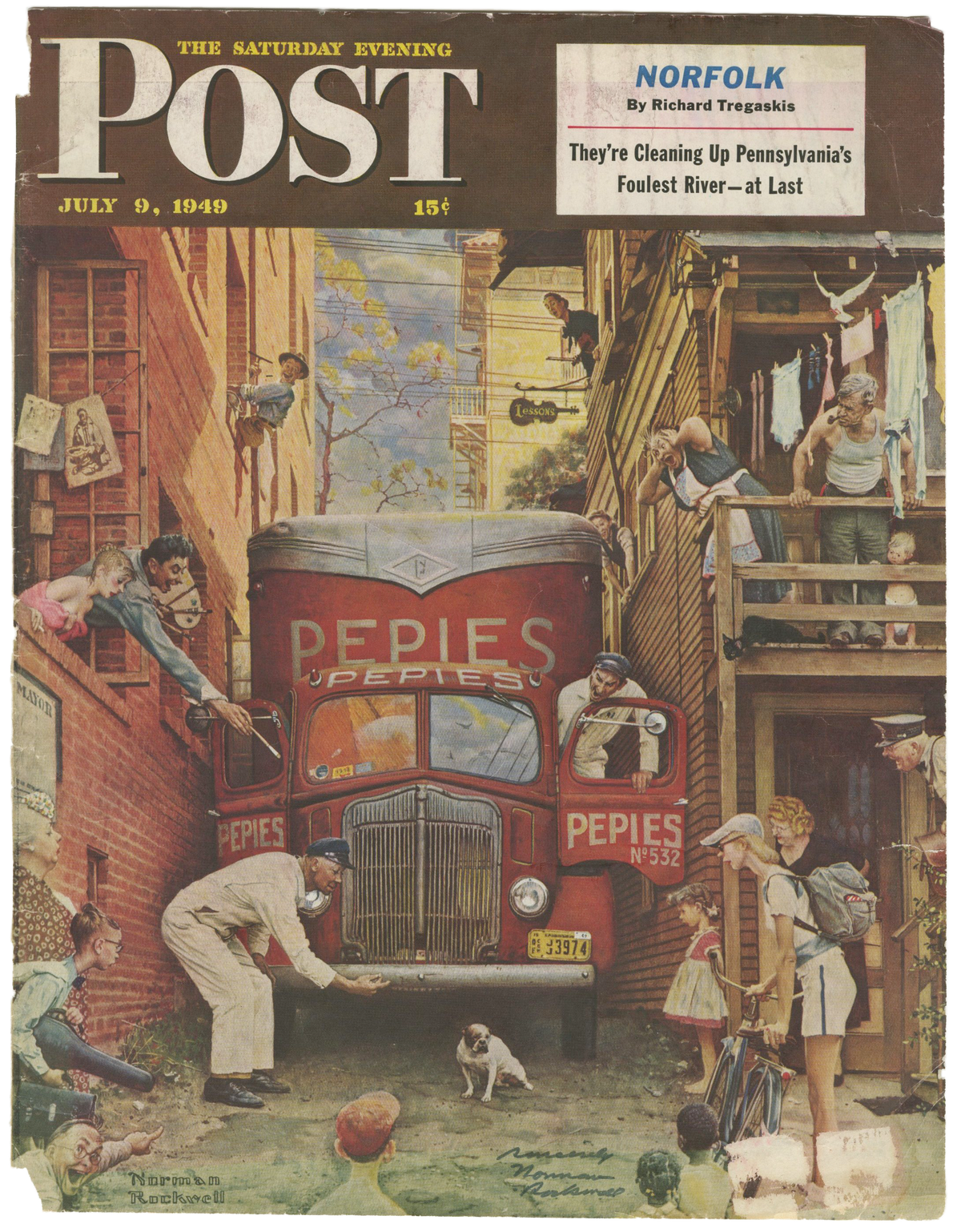 Norman Rockwell - Signed Saturday Evening Post Cover - 1949