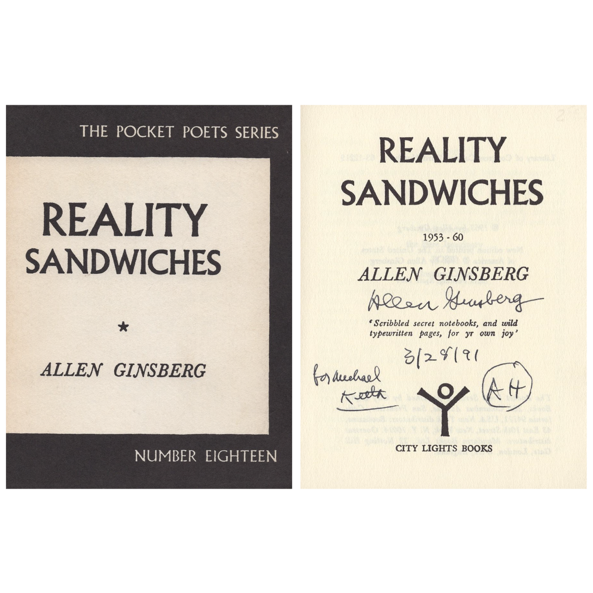 Allen Ginsberg - Signed &quot;Reality Sandwiches&quot;