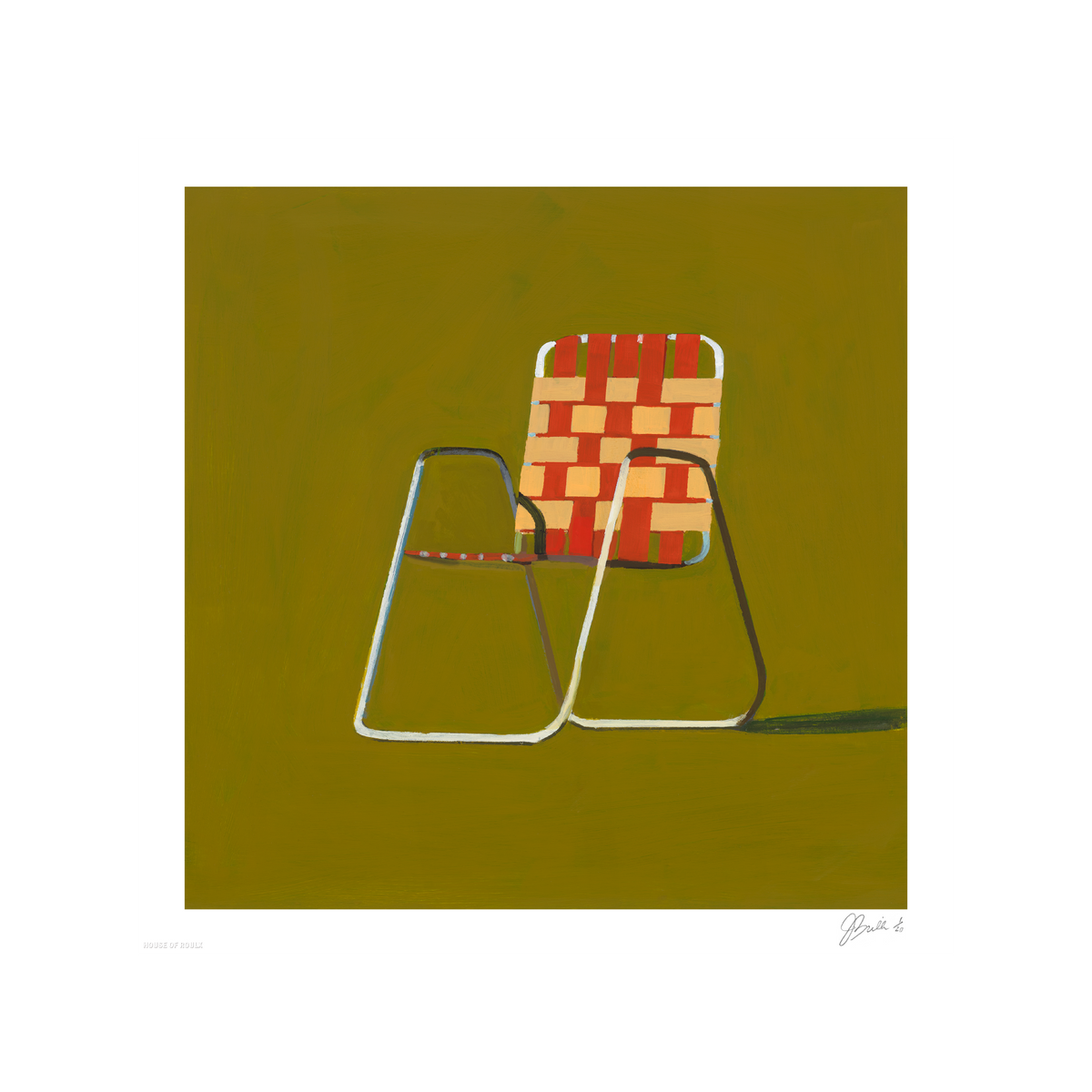Jessica Brilli &quot;Red Lawn Chair&quot; - Archival Print, Limited Edition of 20 - 12 x 12&quot;