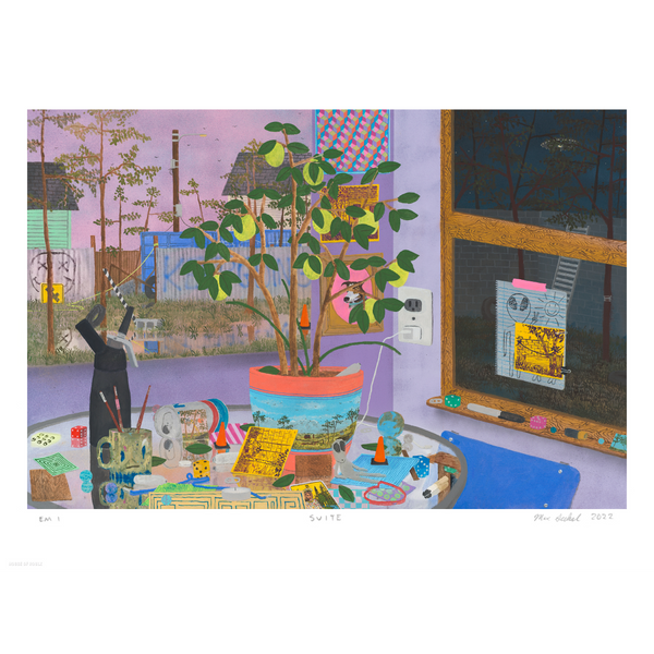 Max Seckel "Suite" HandEmbellished Edition of 10 18 x 24" House