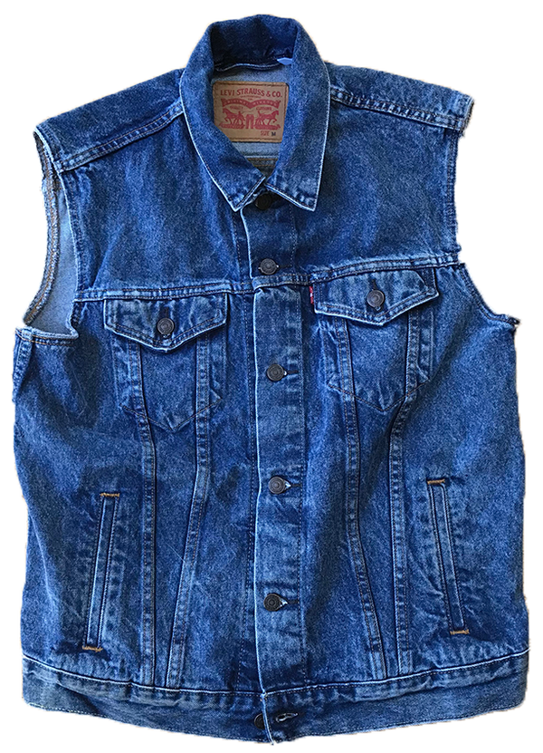 Painted denim vest deals