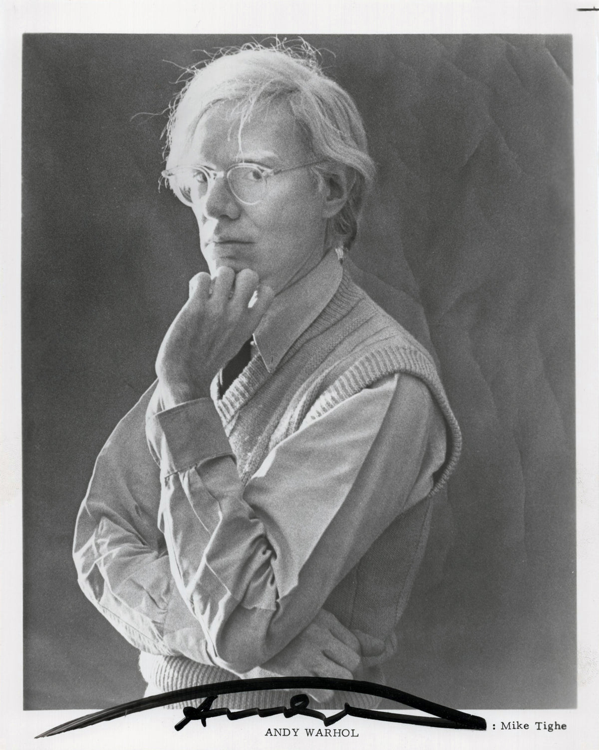 Andy Warhol - Signed 8x10 Promotional Photograph by Mike Tighe