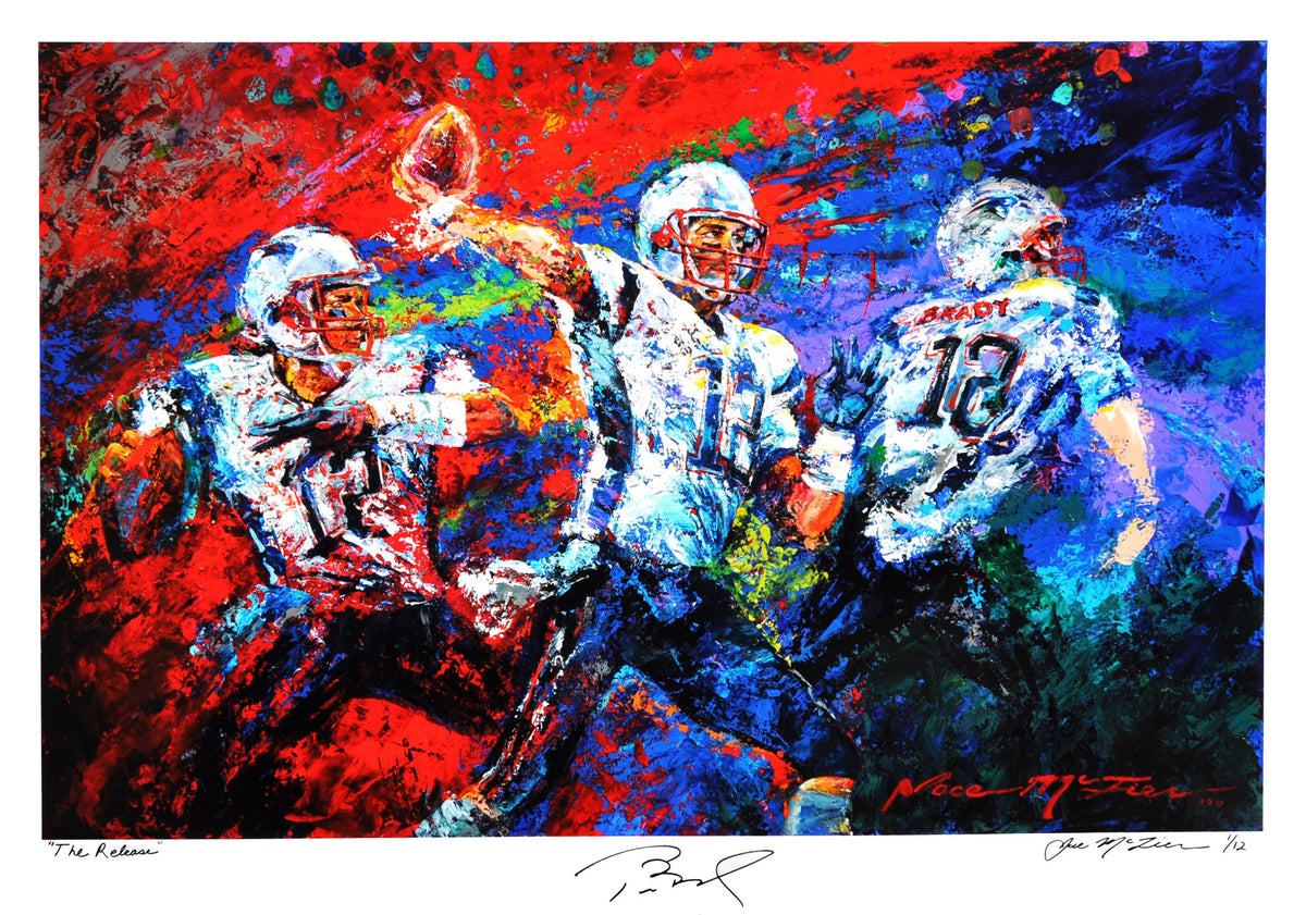 Tom Brady &quot;The Release&quot; (by Jace McTier) - Signed by Brady &amp; McTier, Archival Print - 24 x 36&quot;