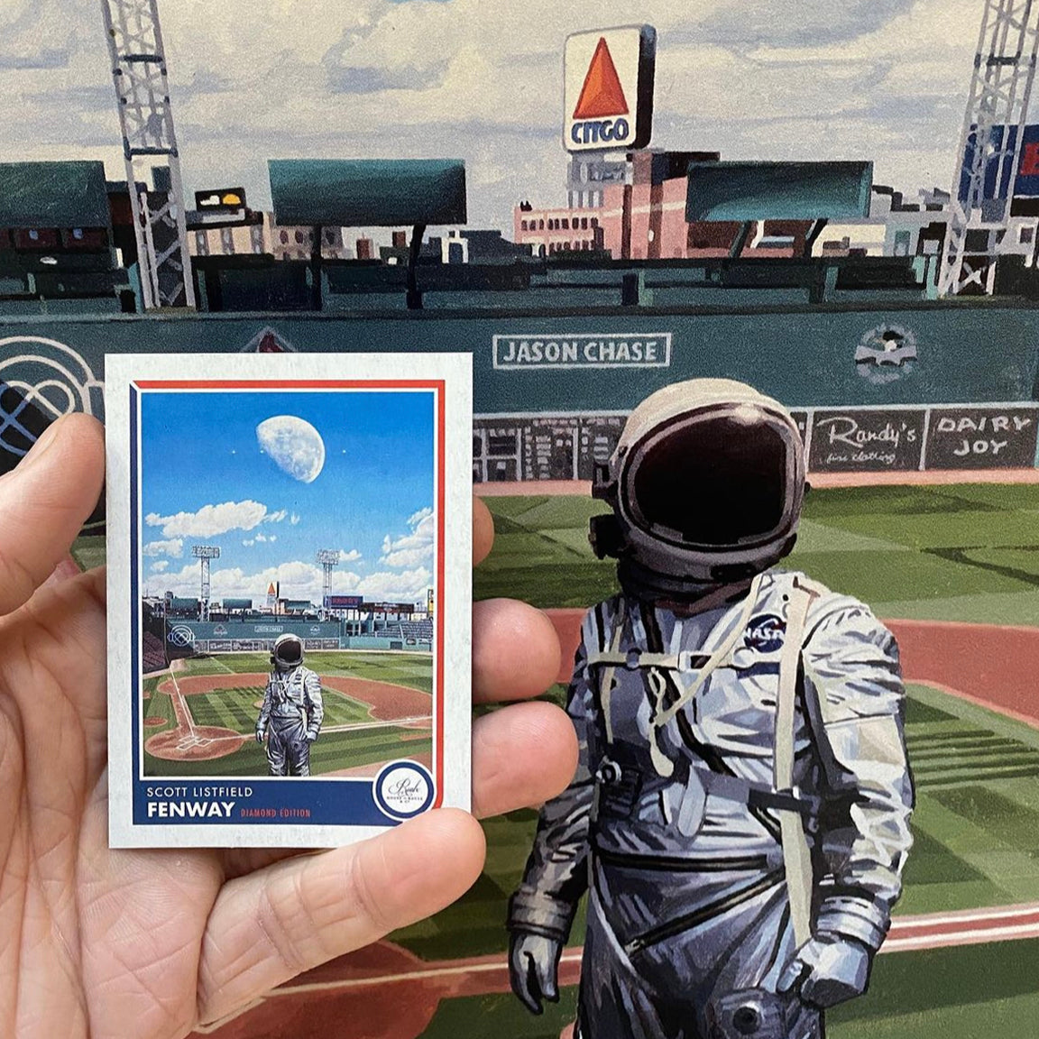 Scott Listfield: "Fenway" Diamond Edition Trading Card - 11/29/23