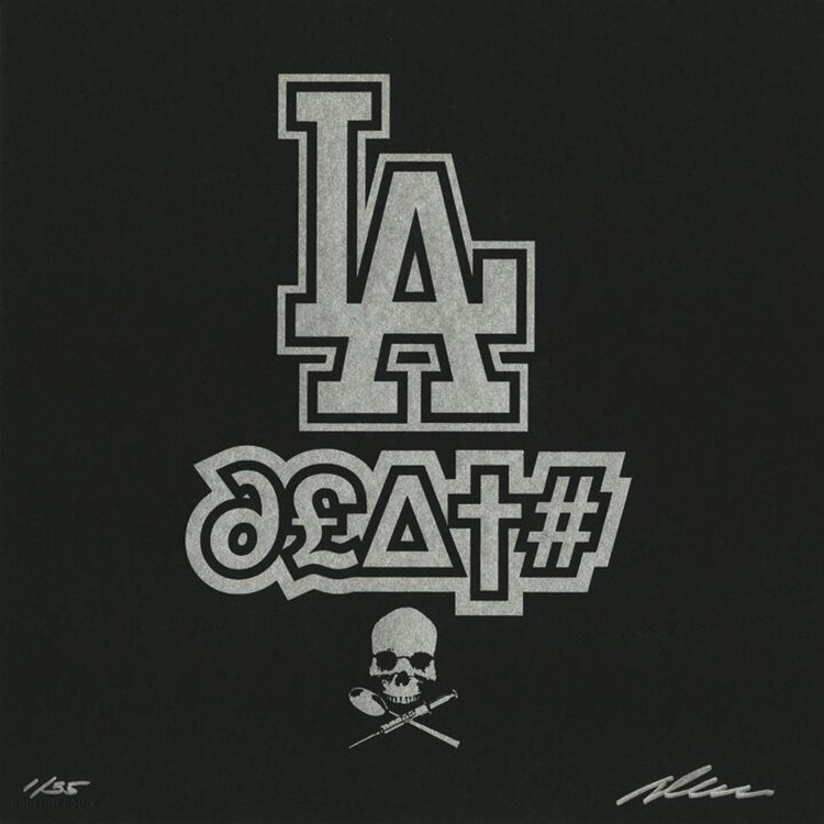 Dave Navarro &quot;LA DEATH (Raiders/Kings Variant)&quot; - Screen Printed Edition of 35 - 12 x 12&quot;