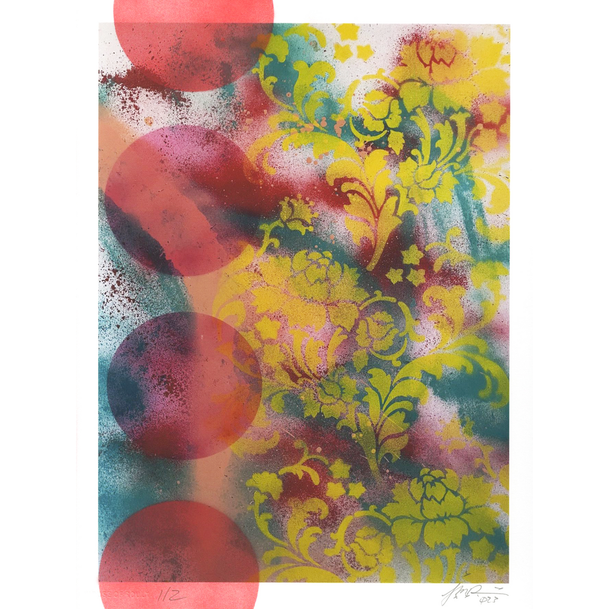 JMikal Davis aka Hellbent &quot;Messy Emotions&quot; - Hand-Embellished Edition of 2 - 10 x 12&quot;