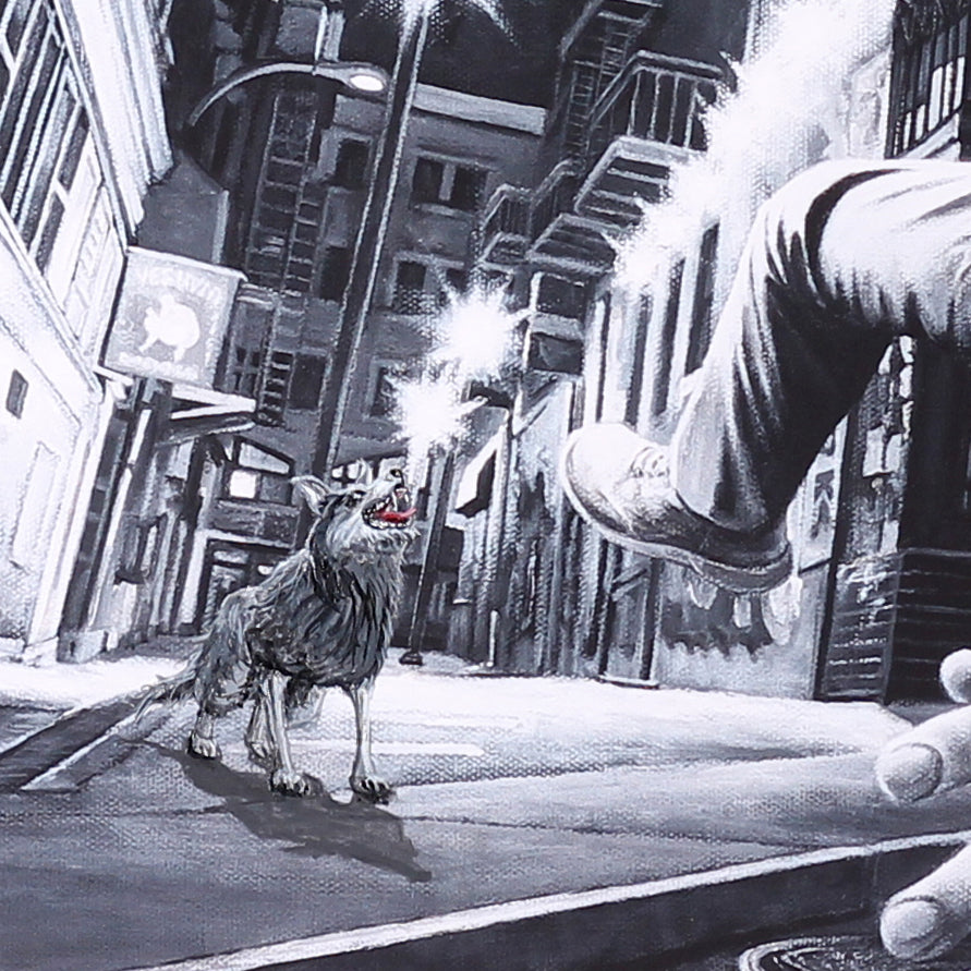 Alec Huxley &quot;Getting Lost (Howl)&quot; - Hand-Embellished Edition of 5 - 18 x 24&quot;