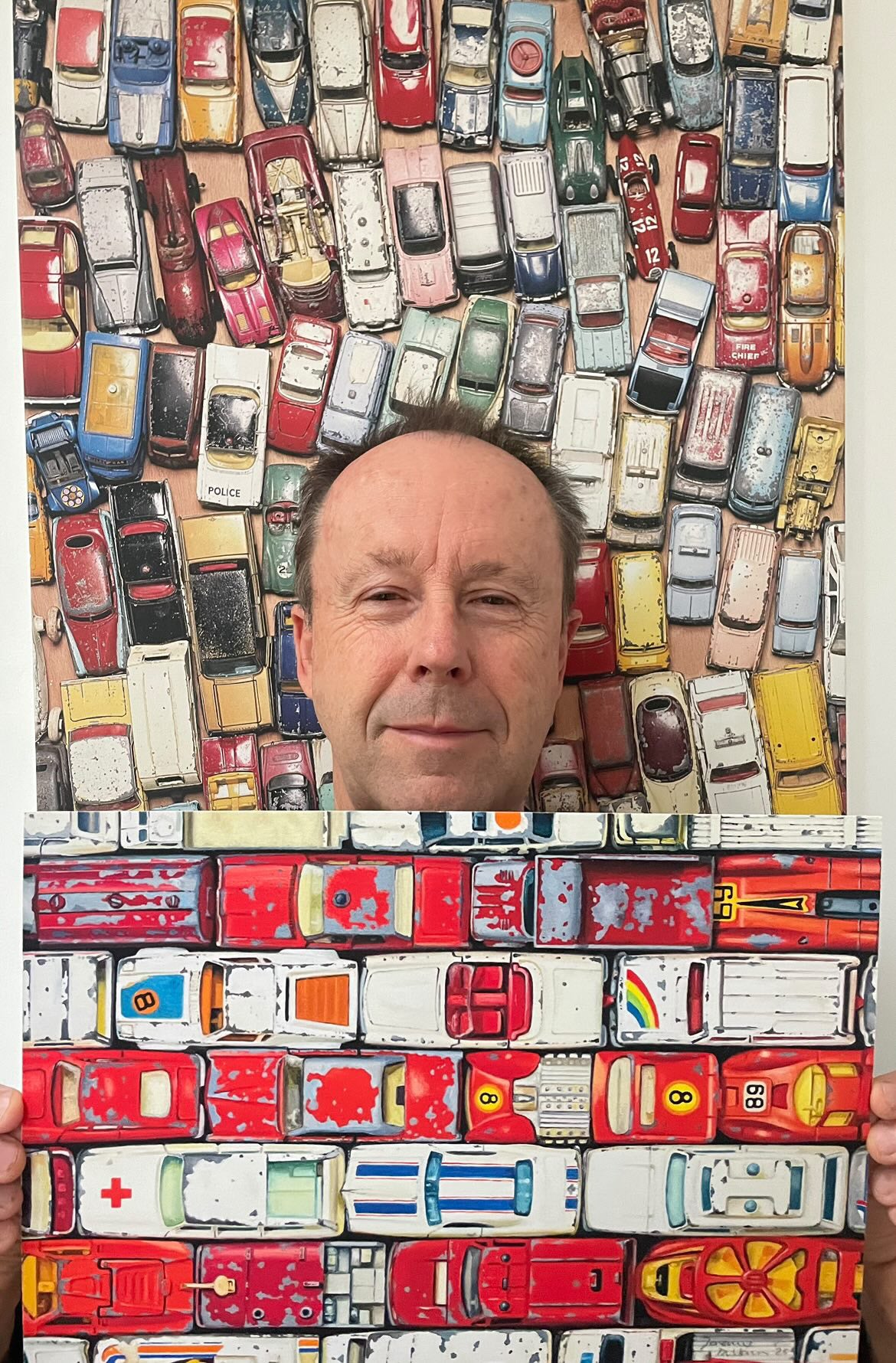 Jeremy Dickinson "Red & White Parking" - Hand-Embellished Edition of 5 - 10 x 14"