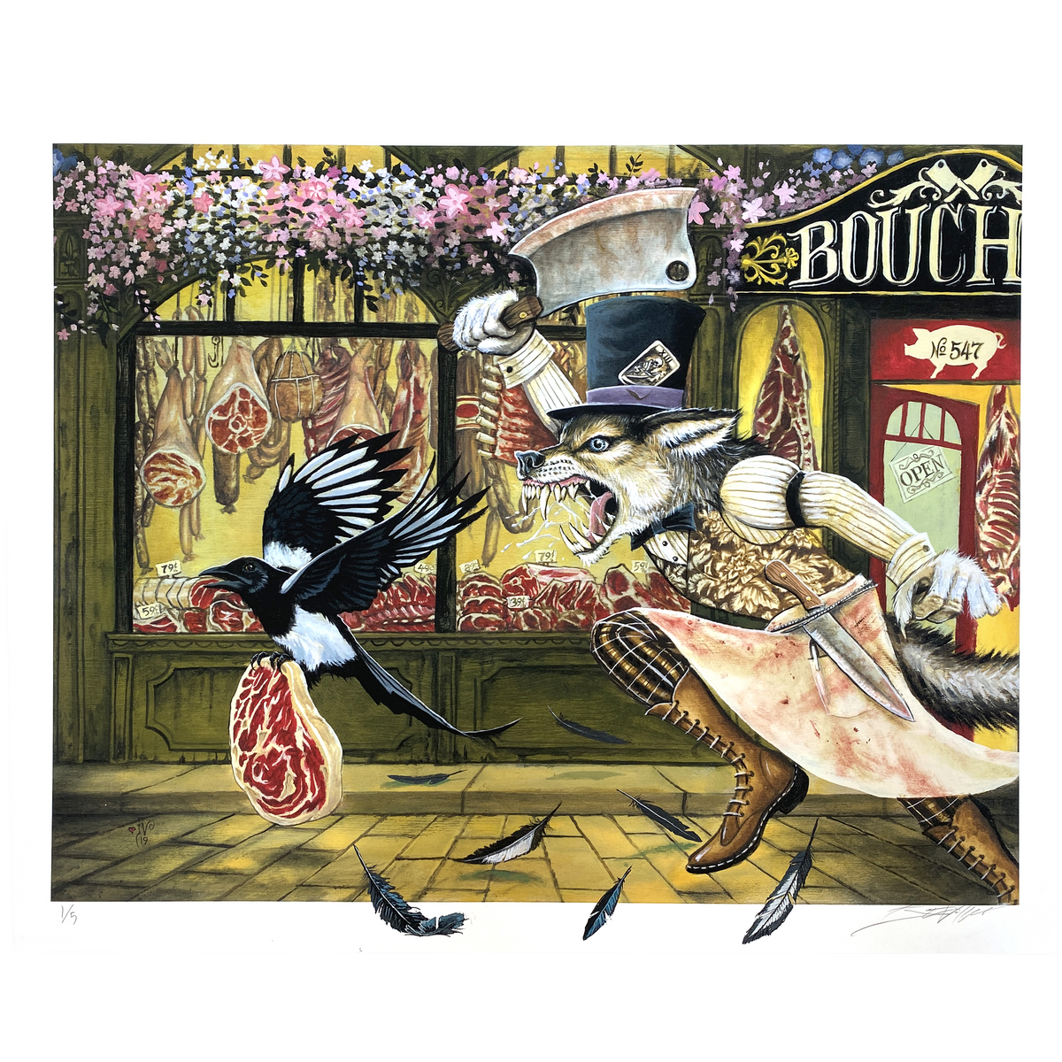 Joe Vollan - &quot;Brockfield Lane&quot; - Hand-Embellished Edition # 1 / 5 - 16 x 20&quot;