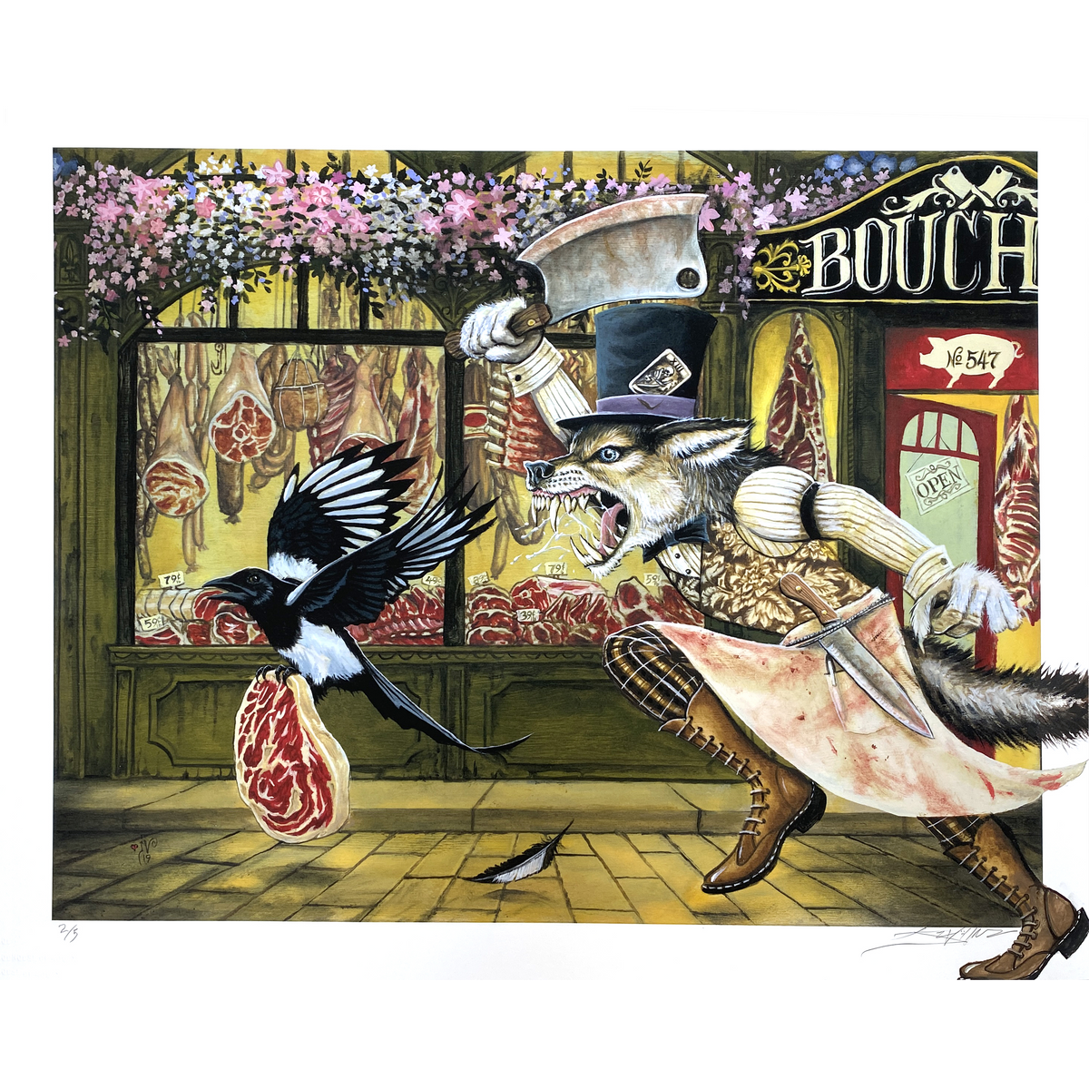 Joe Vollan - &quot;Brockfield Lane&quot; - Hand-Embellished Edition # 2 / 5 - 16 x 20&quot;