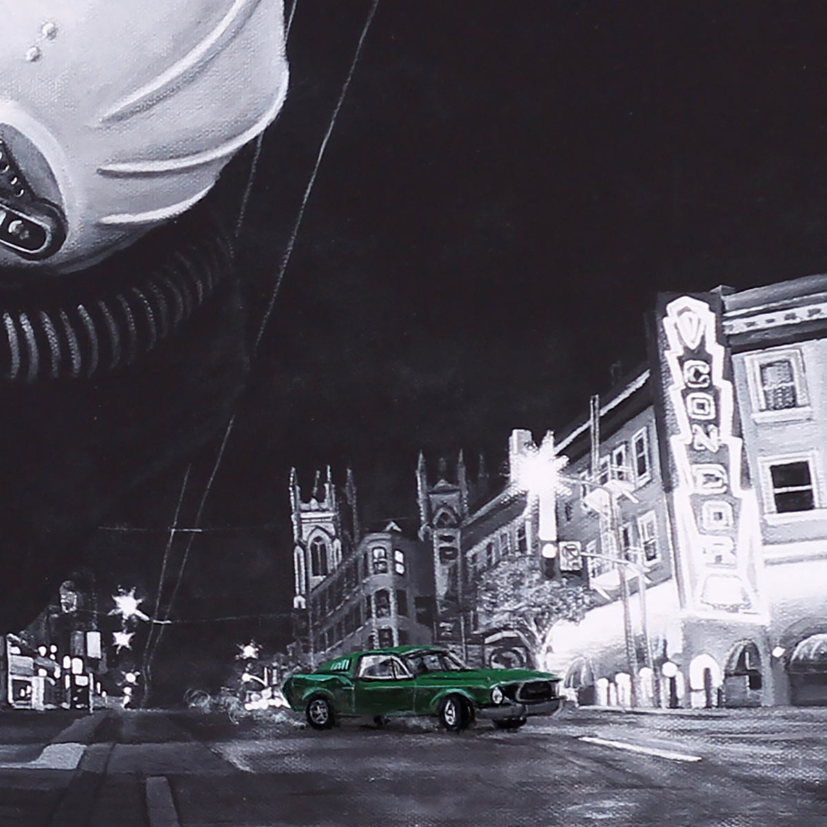 Alec Huxley &quot;Getting Lost (Bullit)&quot; - Hand-Embellished Edition of 5 - 18 x 24&quot;