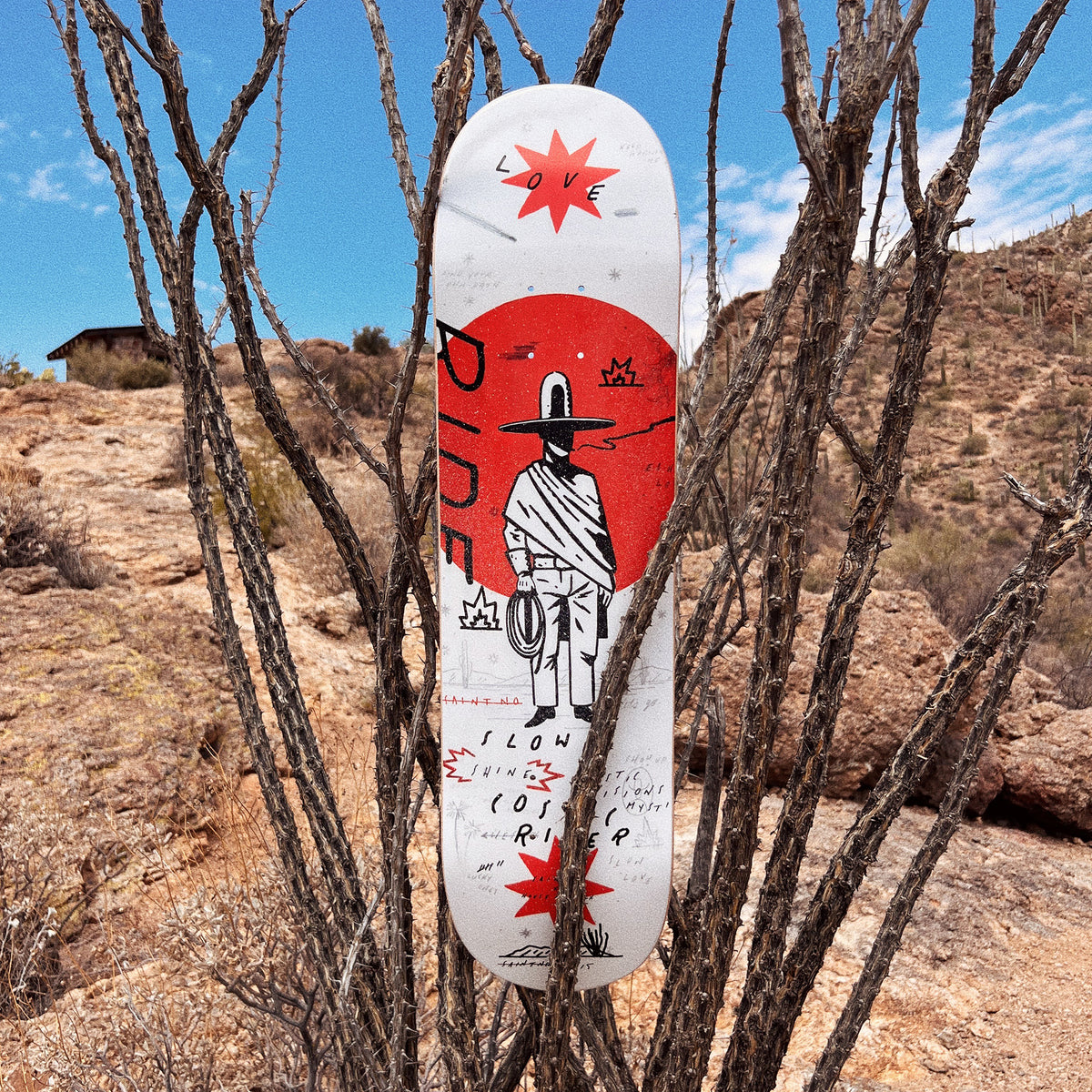 SAINT NO &quot;Cosmic Rider: Side B&quot; - Skate Deck, Hand-Embellished Edition of 15