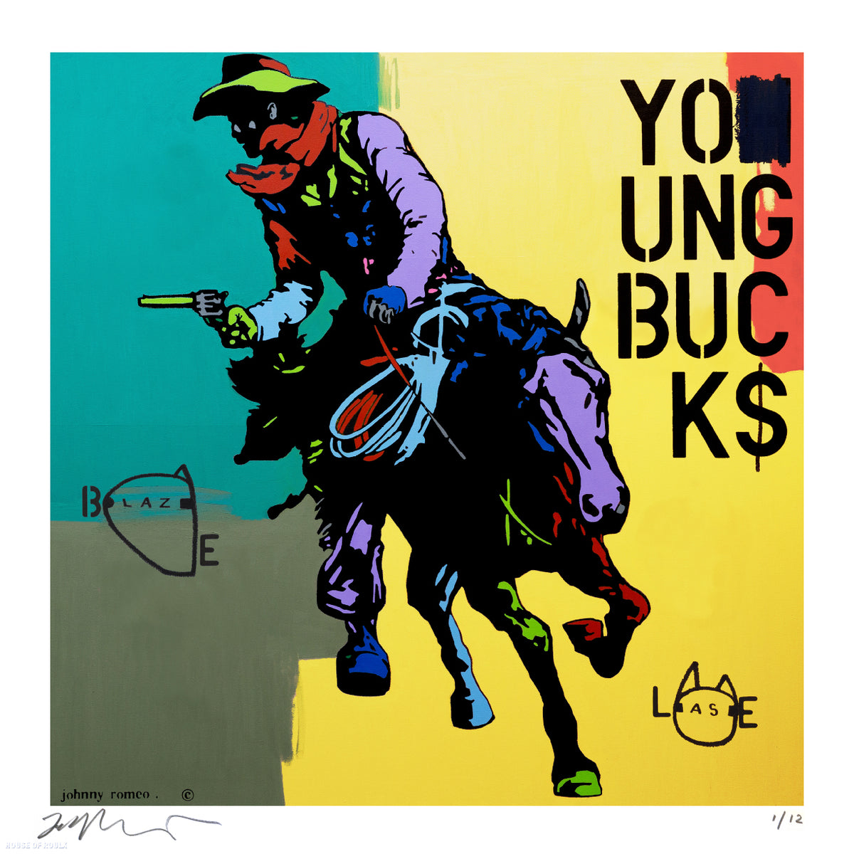 Johnny Romeo &quot;Young Bucks&quot; - Archival Print, Limited Edition of 12 - 17 x 17&quot;