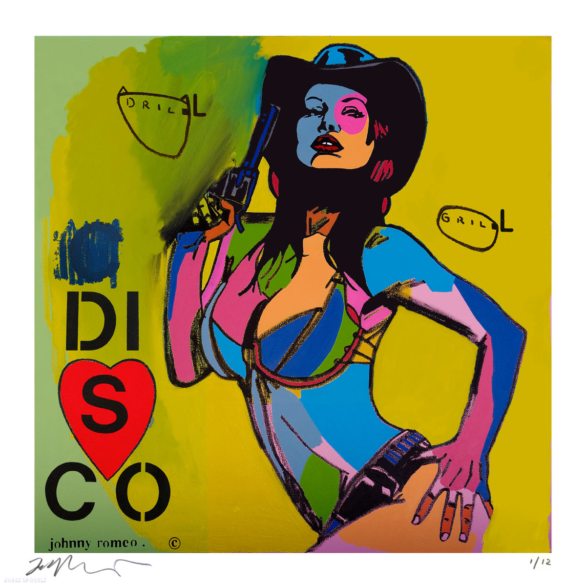 Johnny Romeo &quot;Disco&quot; - Archival Print, Limited Edition of 12 - 17 x 17&quot;