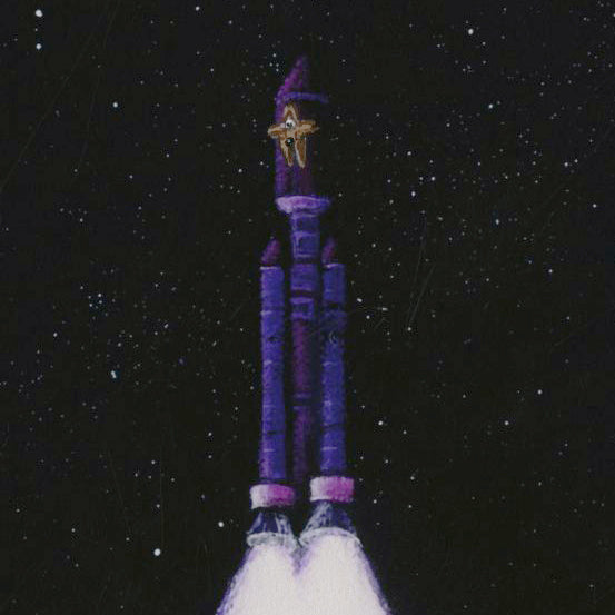 Alec Huxley &quot;The Starman&#39;s Dilemma&quot; - Hand-Embellished Edition #3/5 - 17 x 17&quot;