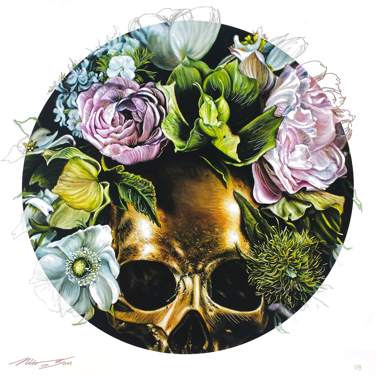 Nico Cathcart &quot;Dark Summer&quot; - Hand-Embellished Edition of 5 - 17 x 17&quot;