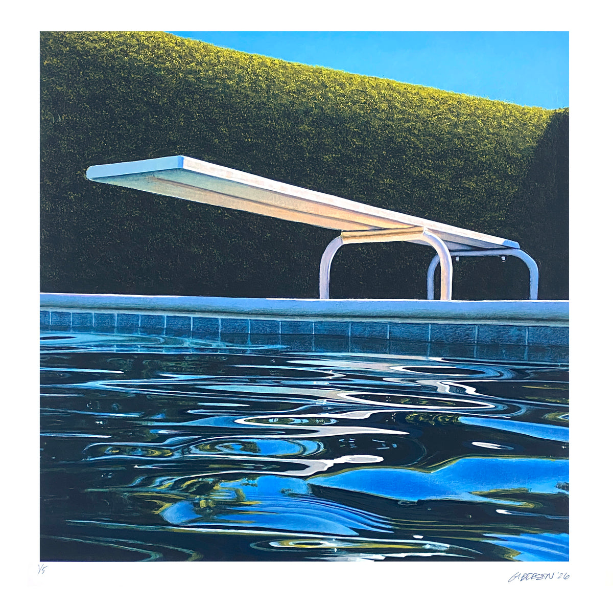 Leah Giberson "Deep Dive" - Hand-Embellished Edition of 5 - 17 x 17"
