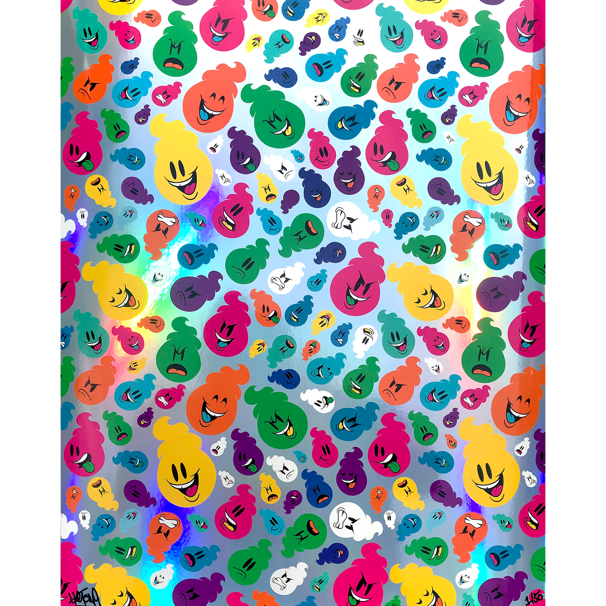 SKET-ONE &quot;Shades of Dripple&quot; - Rainbow Foil Edition of 50 - 16 x 20&quot;