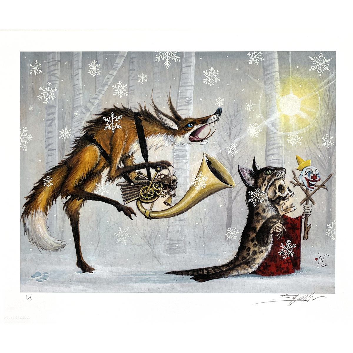 Joe Vollan - "Even An Out of Tune Demonophone Will Work For This Particular Ritual" - Hand-Embellished Edition # 1 / 5 - 14 x 17"