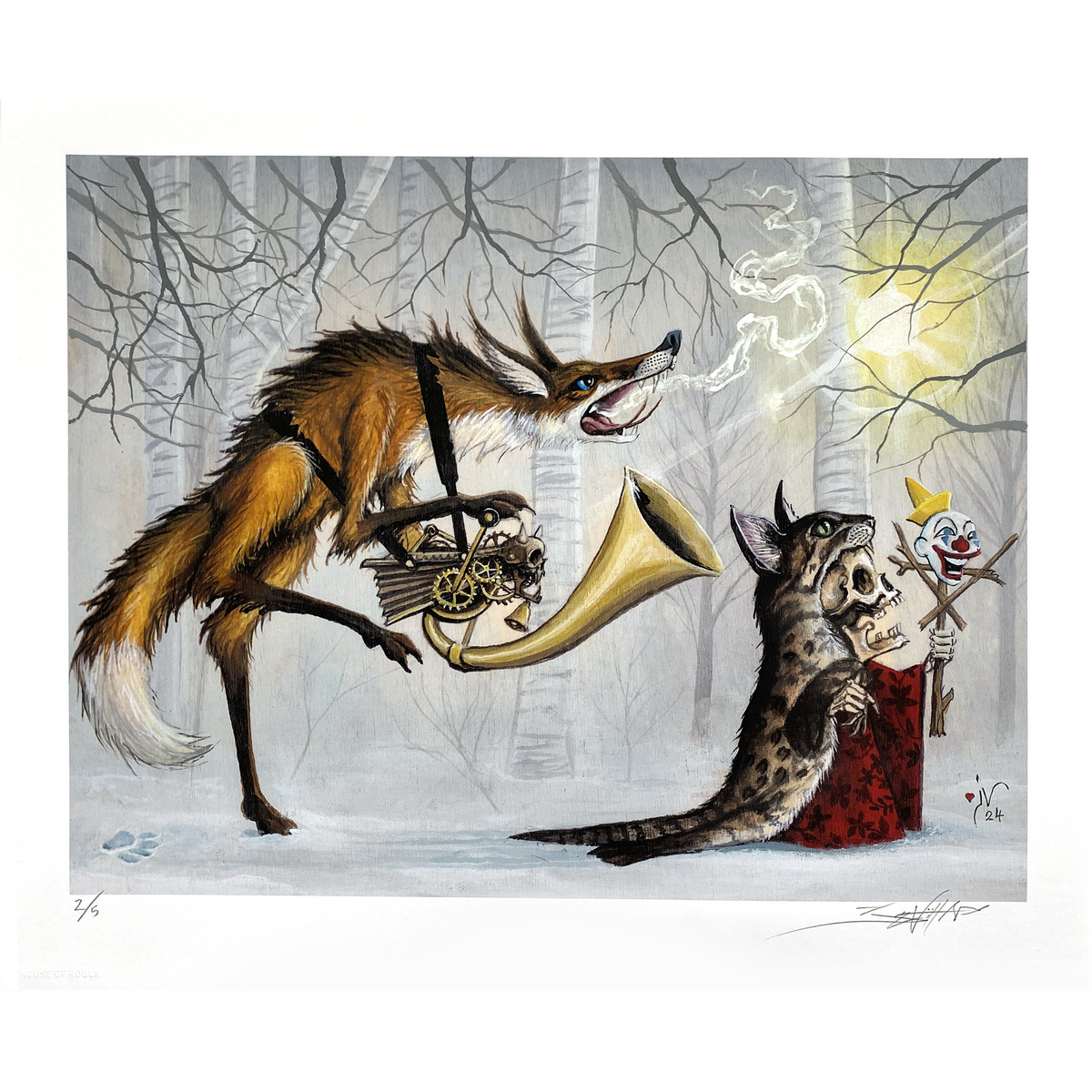 Joe Vollan - "Even An Out of Tune Demonophone Will Work For This Particular Ritual" - Hand-Embellished Edition # 2 / 5 - 14 x 17"