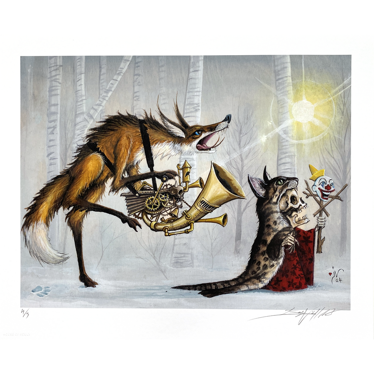 Joe Vollan - "Even An Out of Tune Demonophone Will Work For This Particular Ritual" - Hand-Embellished Edition # 4 / 5 - 14 x 17"