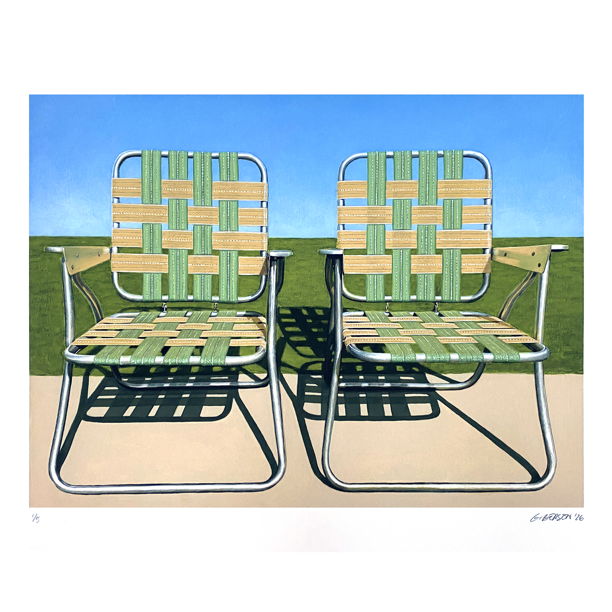 Leah Giberson "Field Chairs" - Hand-Embellished Edition of 5 - 16 x 20"