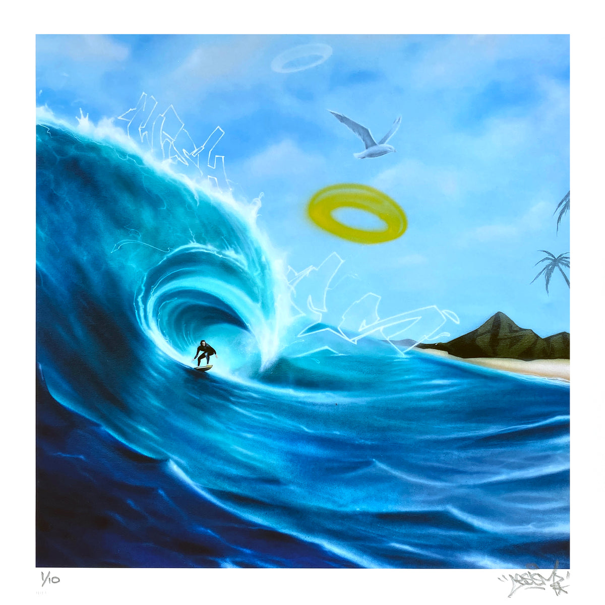 CES &quot;First Wave&quot; - Hand-Embellished Edition of 10 - 17 x 17&quot;