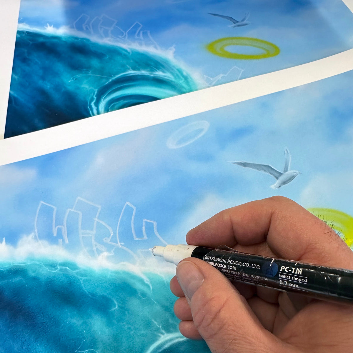 CES &quot;First Wave&quot; - Hand-Embellished Edition of 10 - 17 x 17&quot;