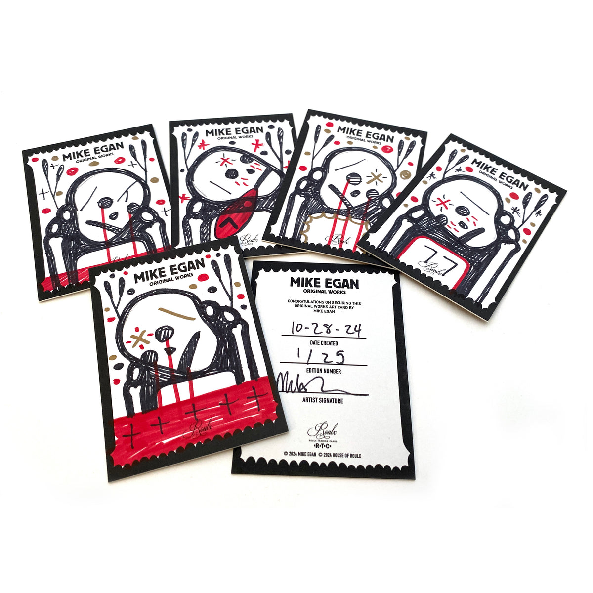 Mike Egan &quot;Funeral Cards&quot; Artist Trading Cards - Factory Sealed 6-Box Hobby Case (with Exclusive Bonus Print)