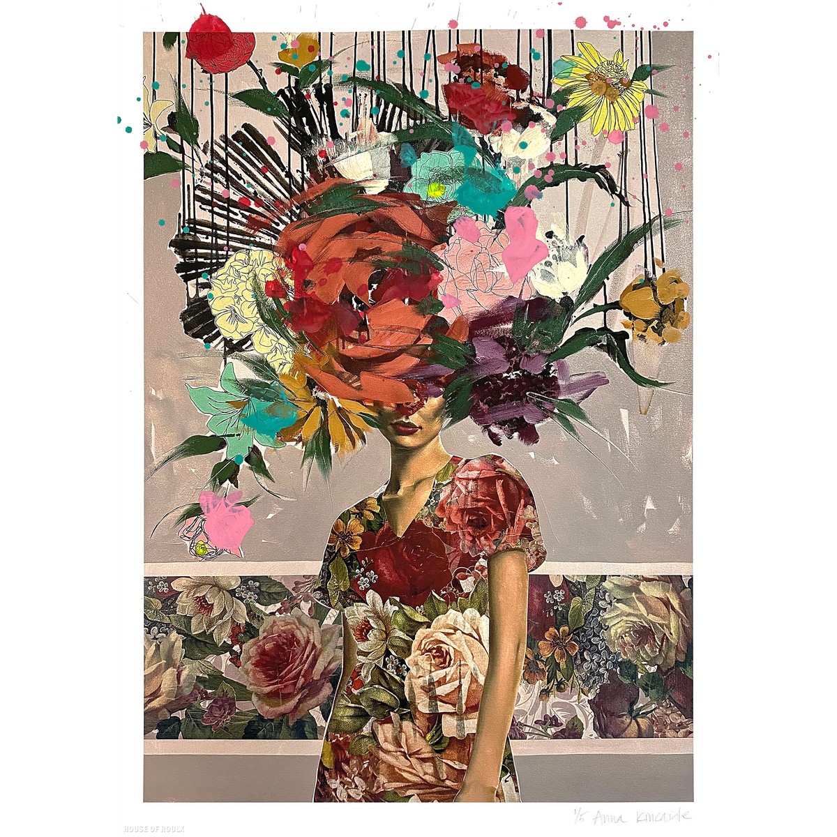 Anna Kincaide &quot;Garden Party&quot; - Hand-Embellished Edition of 5 - 22 x 30&quot;